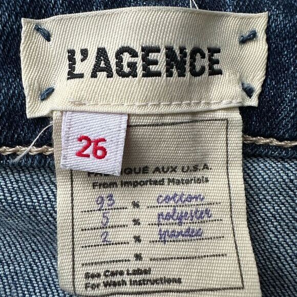 L'Agence size 26 High Line High Rise Skinny Destructed Jeans distressed - Picture 2 of 5